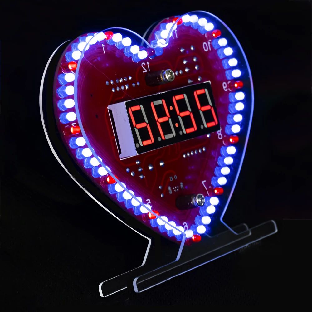Diy Electronics For Adults - DIY Electronic Kit Multi-function Heart-Shaped LED