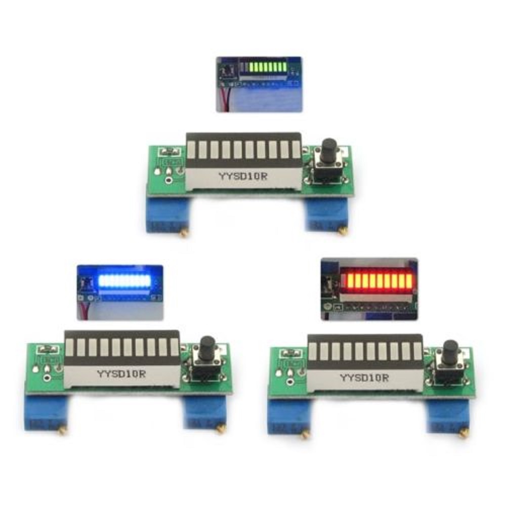 Diy Electronics Test Equipment - LM3914 10 Segment 3.7V Lithium 12V