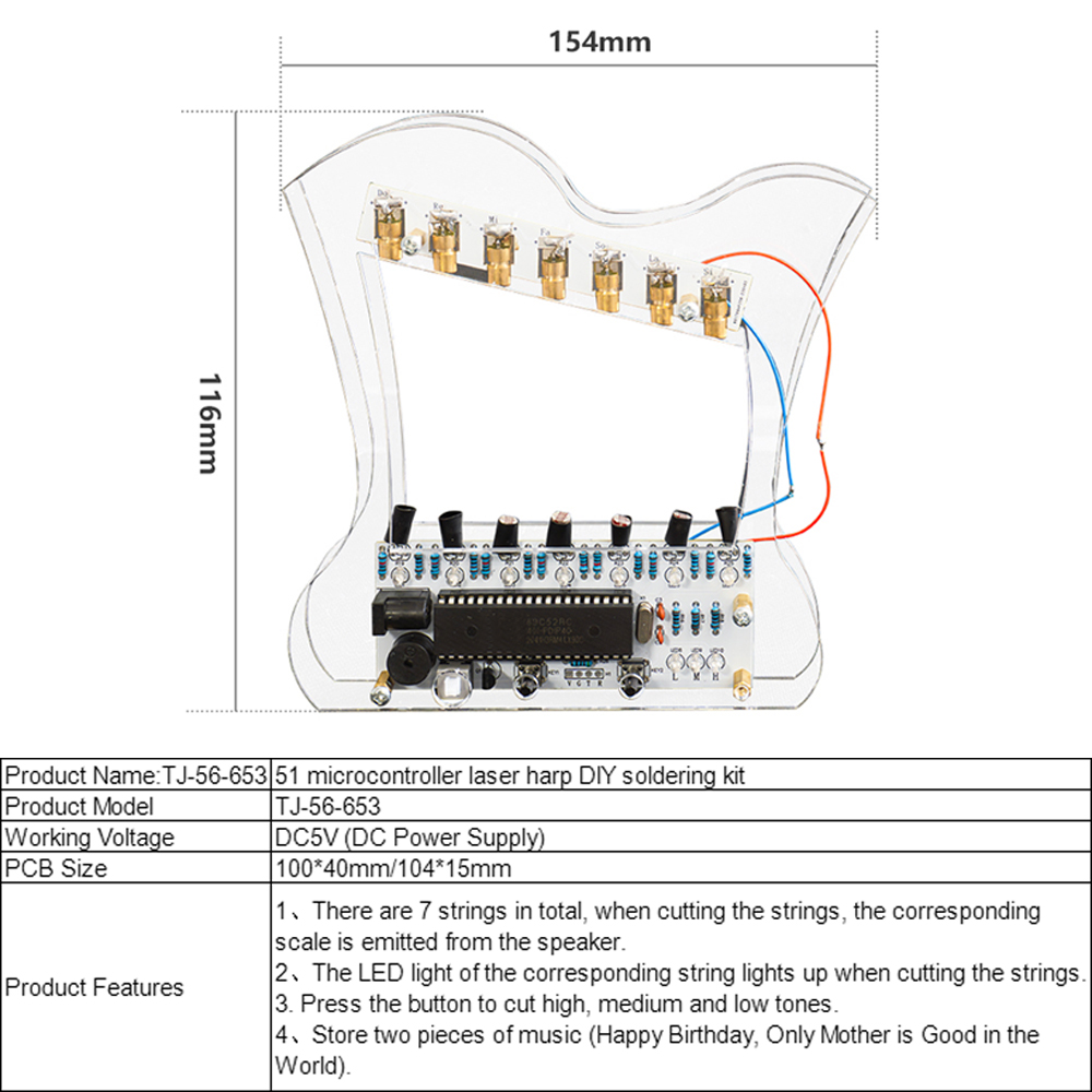 DIY Laser Harp Electronic Kit  - Diy Lightsaber Electronics 评论和价格