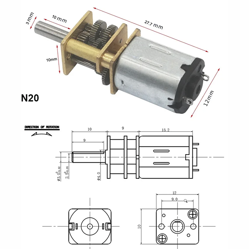 6V 12V 15-6000RPM GA12-N20 DC  - Diy Boat Electronics 评论和价格
