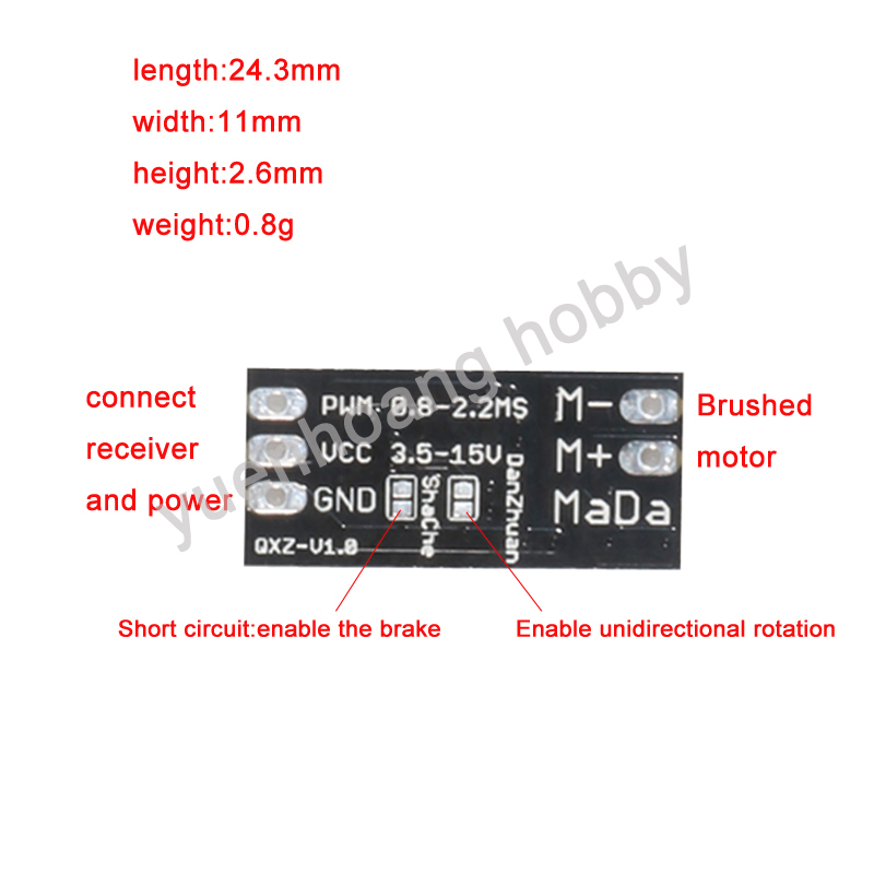 1PC 3.5-15V Brush ESC Two-way  - Diy Boat Electronics 评论和价格