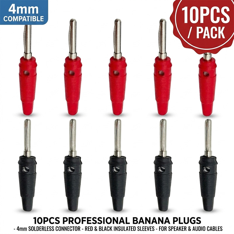 10pcs 4mm Banana Plugs Connect - Diy Electronics Audio 评论和价格