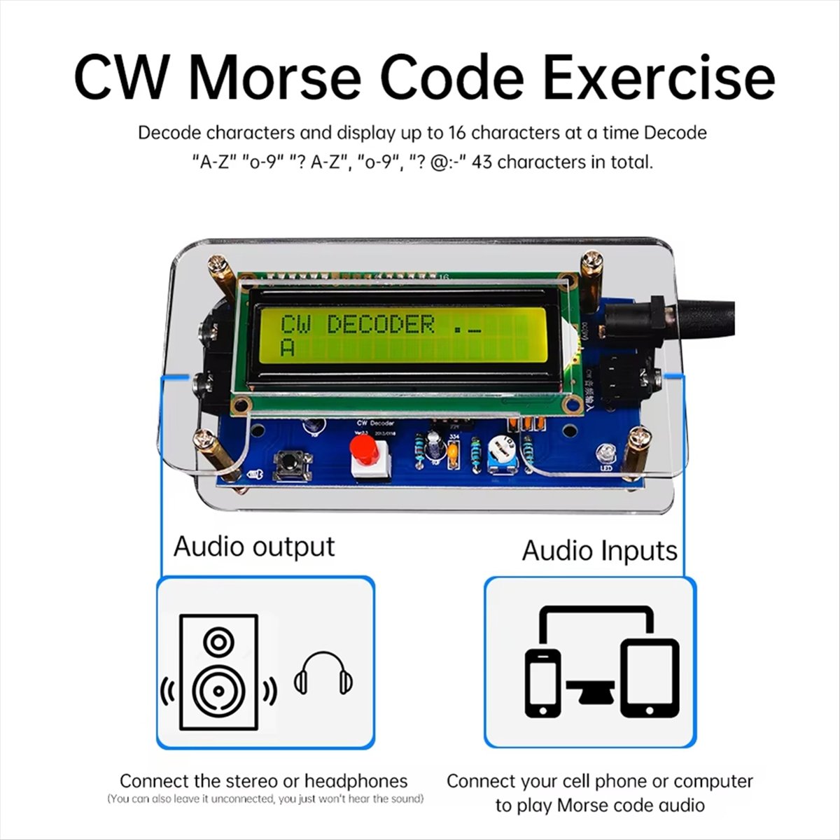 HDL DC9V CW Morse Code Decoder - Diy Electronics Audio 评论和价格